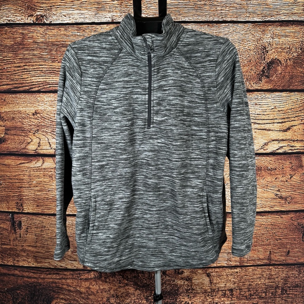 St. John's Bay Charcoal Heather Fleece Quarter Zip‎ Pullover